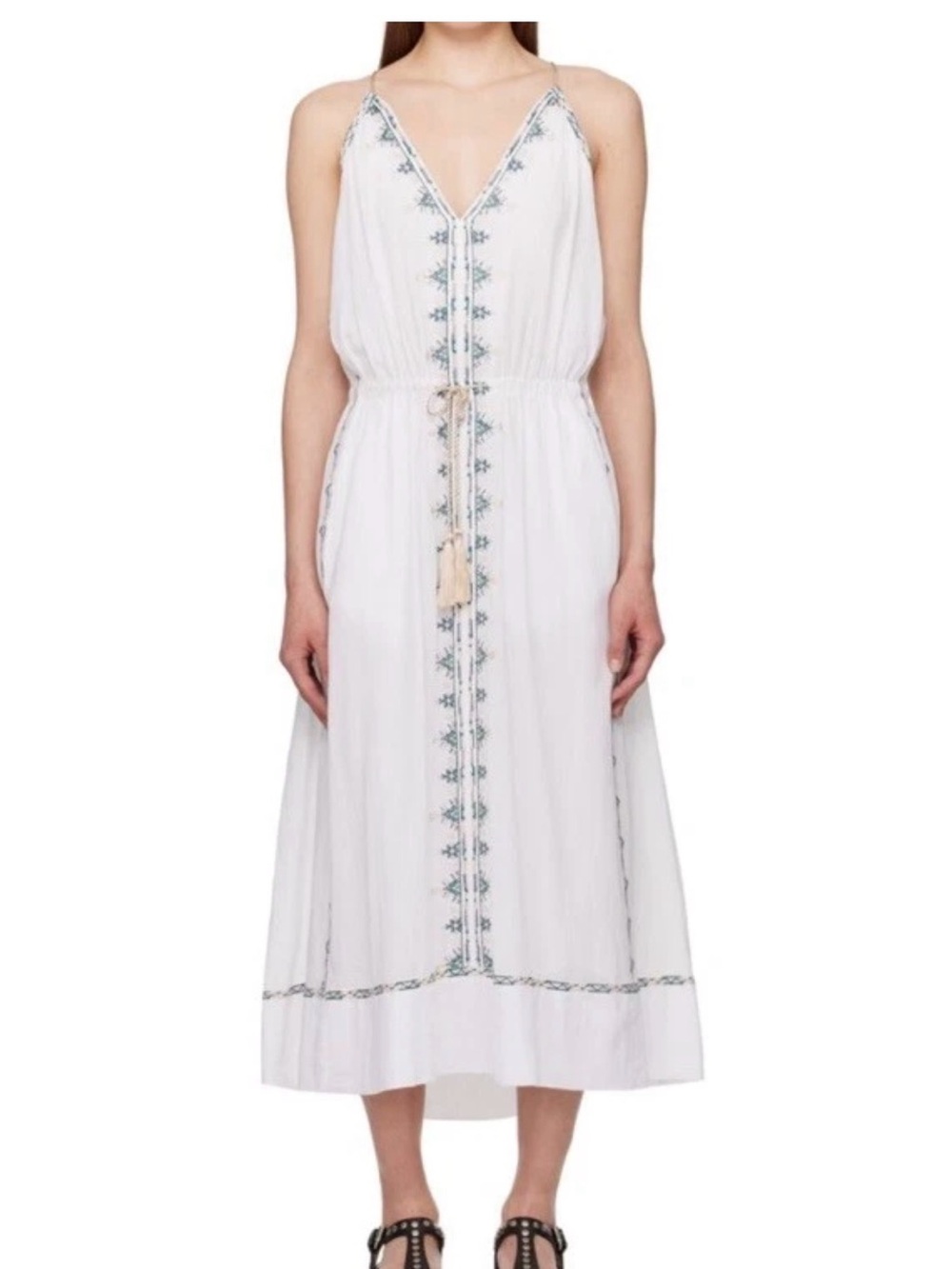 Marant Étoile Siana Embroidered Cotton Midi Dress